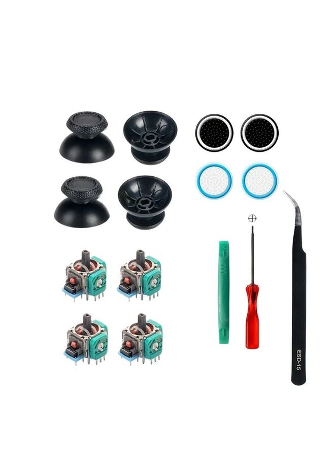 مجموعة إصلاح جهاز تحكم PS5 12 قطعة رأس هزاز معدني ثلاثي الأبعاد مع مفك أدوات لـ DualSense - Image 1
